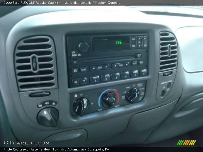 Island Blue Metallic / Medium Graphite 2000 Ford F150 XLT Regular Cab 4x4