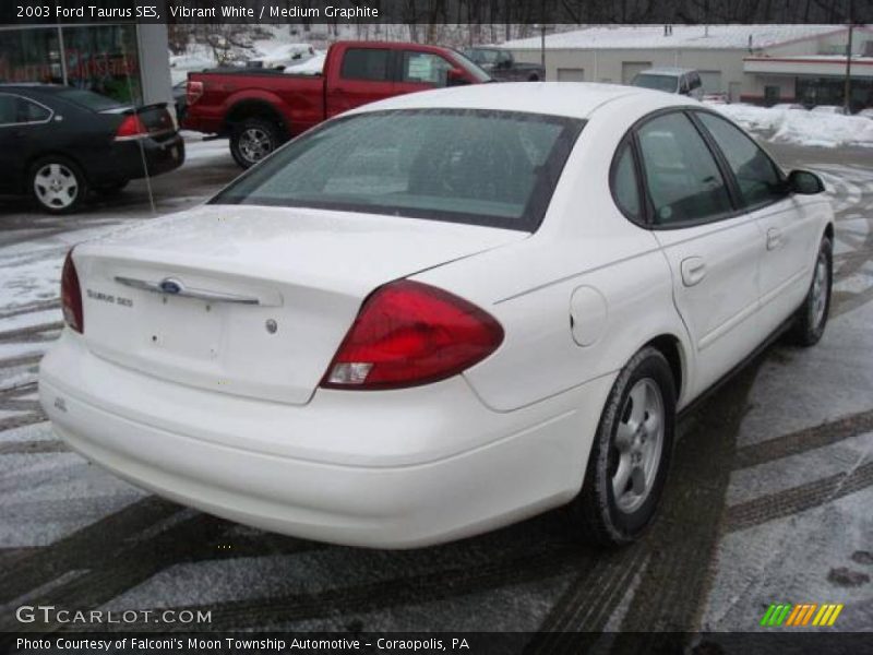 Vibrant White / Medium Graphite 2003 Ford Taurus SES