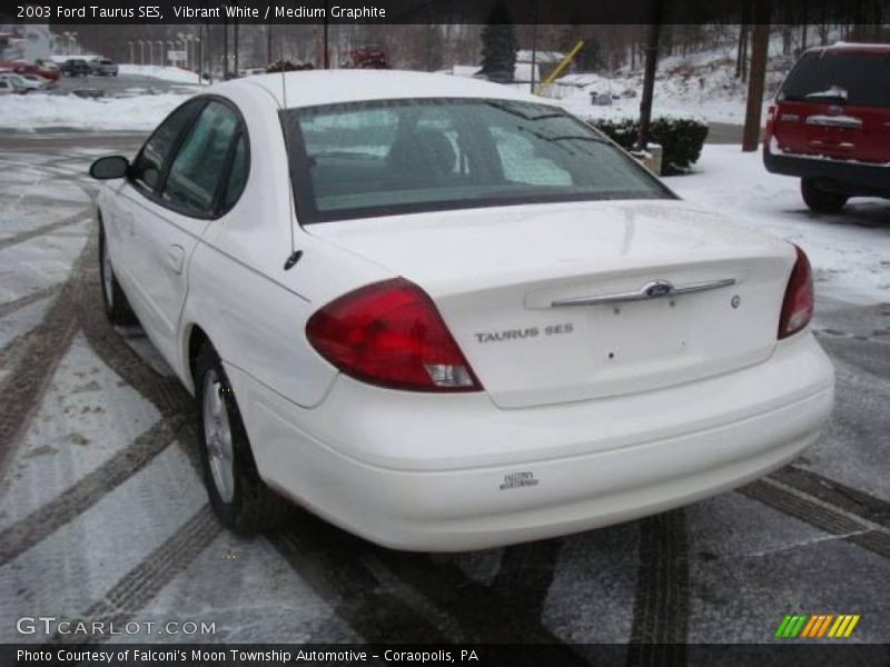 Vibrant White / Medium Graphite 2003 Ford Taurus SES