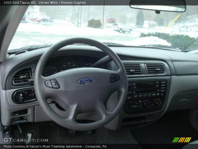 Vibrant White / Medium Graphite 2003 Ford Taurus SES