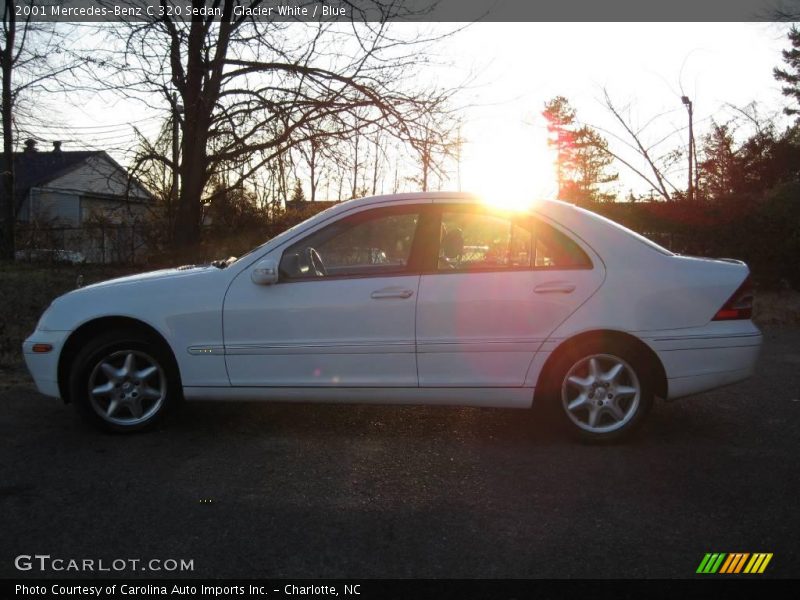 Glacier White / Blue 2001 Mercedes-Benz C 320 Sedan