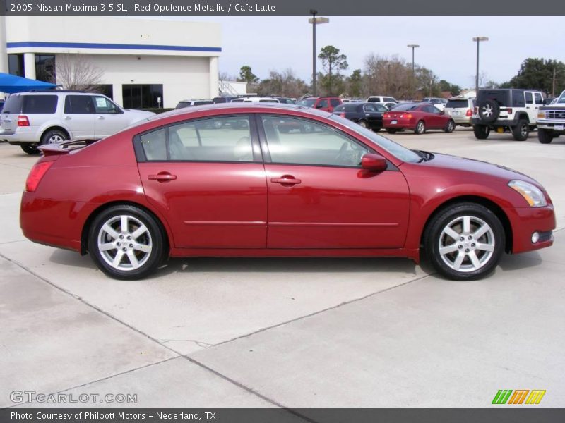 Red Opulence Metallic / Cafe Latte 2005 Nissan Maxima 3.5 SL