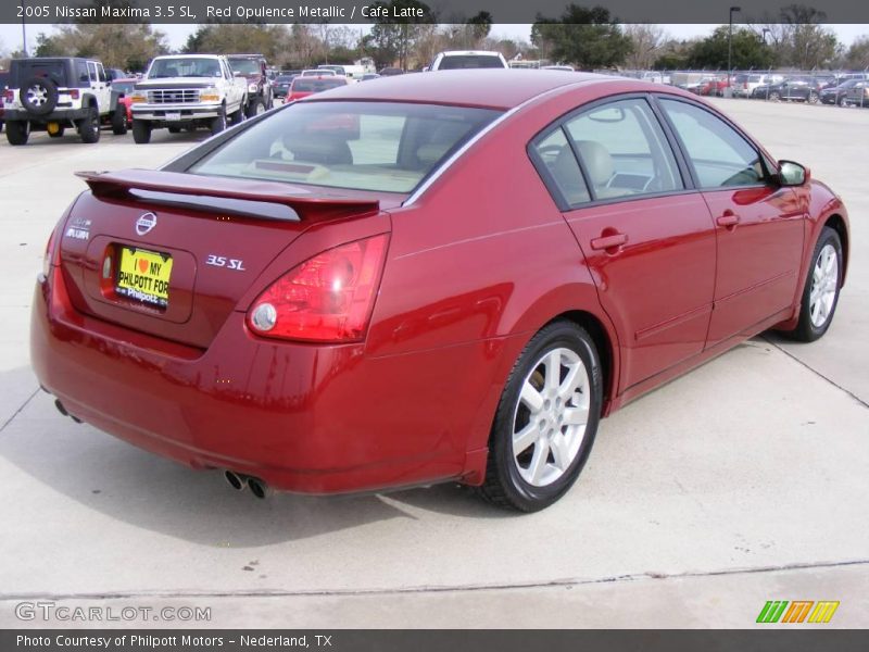 Red Opulence Metallic / Cafe Latte 2005 Nissan Maxima 3.5 SL