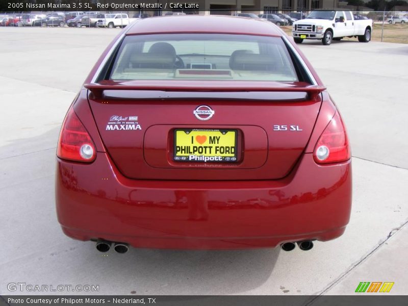 Red Opulence Metallic / Cafe Latte 2005 Nissan Maxima 3.5 SL