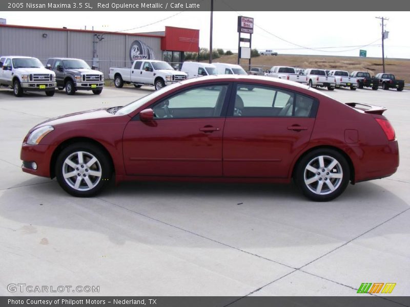 Red Opulence Metallic / Cafe Latte 2005 Nissan Maxima 3.5 SL