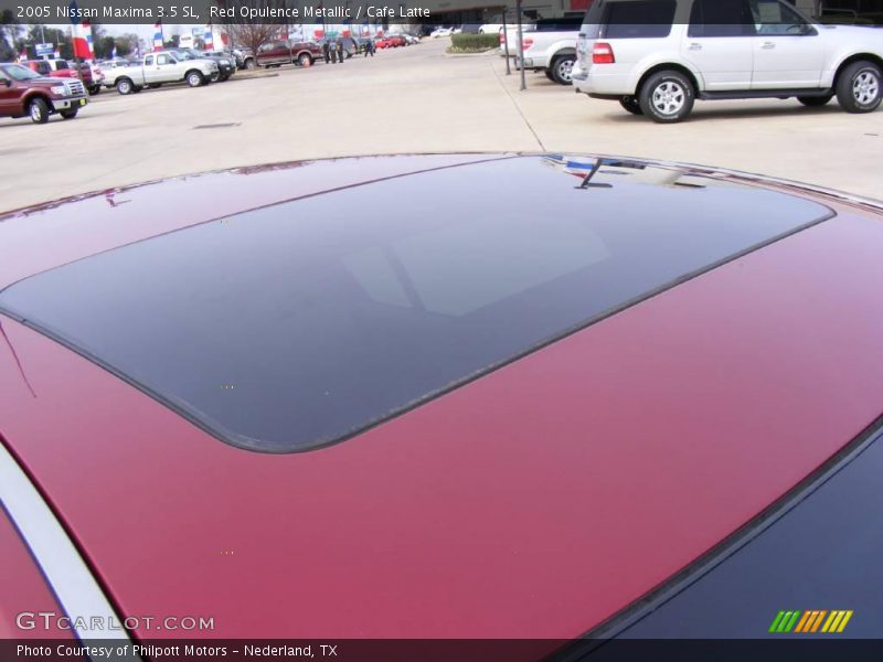 Red Opulence Metallic / Cafe Latte 2005 Nissan Maxima 3.5 SL
