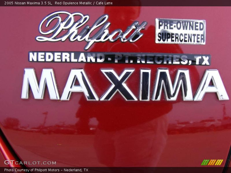 Red Opulence Metallic / Cafe Latte 2005 Nissan Maxima 3.5 SL