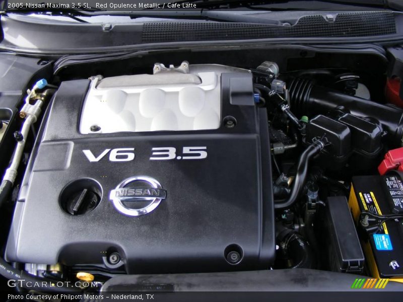 Red Opulence Metallic / Cafe Latte 2005 Nissan Maxima 3.5 SL