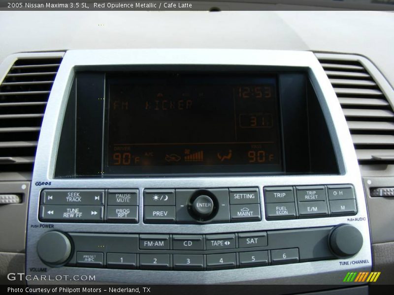 Red Opulence Metallic / Cafe Latte 2005 Nissan Maxima 3.5 SL