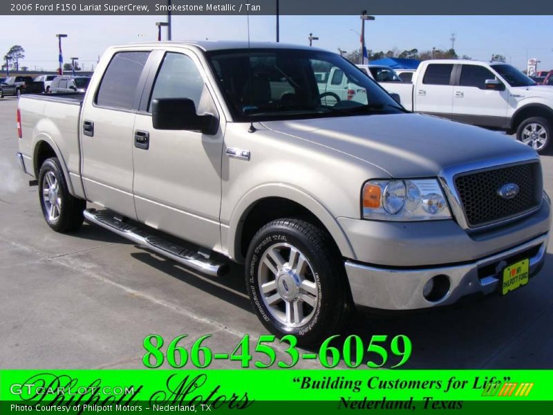 Smokestone Metallic / Tan 2006 Ford F150 Lariat SuperCrew