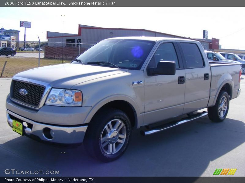 Smokestone Metallic / Tan 2006 Ford F150 Lariat SuperCrew