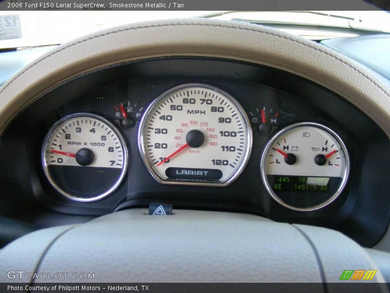 Smokestone Metallic / Tan 2006 Ford F150 Lariat SuperCrew