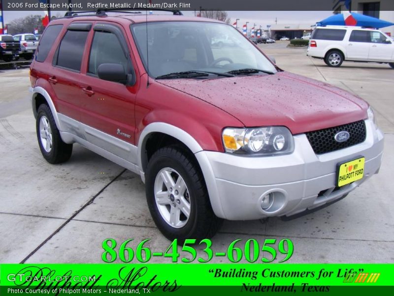 Redfire Metallic / Medium/Dark Flint 2006 Ford Escape Hybrid