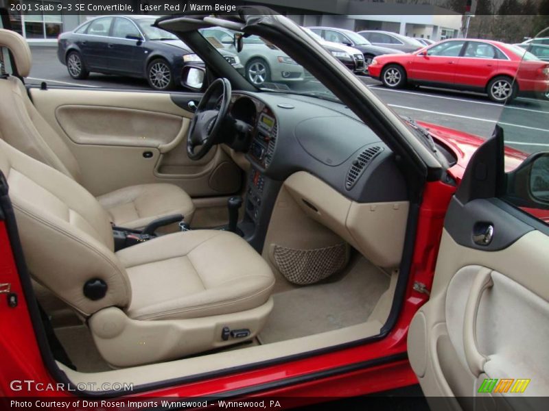 Laser Red / Warm Beige 2001 Saab 9-3 SE Convertible