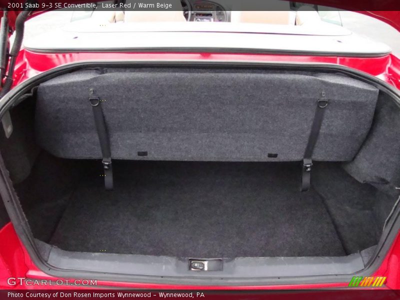 Laser Red / Warm Beige 2001 Saab 9-3 SE Convertible