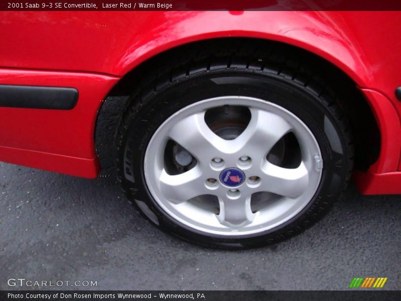 Laser Red / Warm Beige 2001 Saab 9-3 SE Convertible
