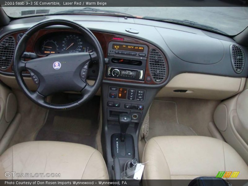 Laser Red / Warm Beige 2001 Saab 9-3 SE Convertible