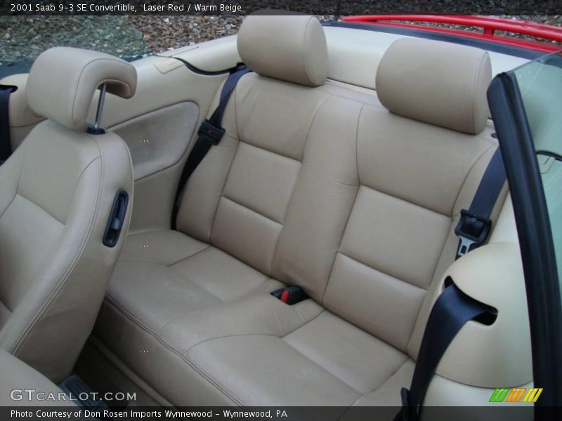 Laser Red / Warm Beige 2001 Saab 9-3 SE Convertible