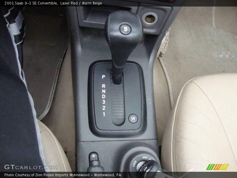 Laser Red / Warm Beige 2001 Saab 9-3 SE Convertible
