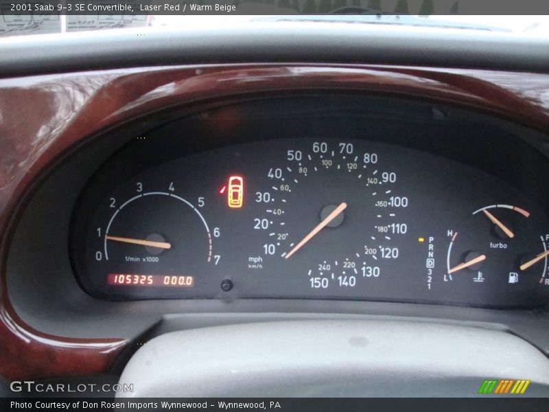 Laser Red / Warm Beige 2001 Saab 9-3 SE Convertible