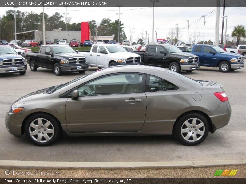 Galaxy Gray Metallic / Gray 2008 Honda Civic LX Coupe