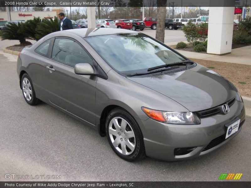 Galaxy Gray Metallic / Gray 2008 Honda Civic LX Coupe