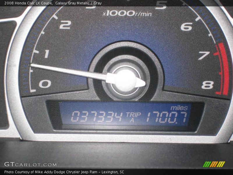 Galaxy Gray Metallic / Gray 2008 Honda Civic LX Coupe