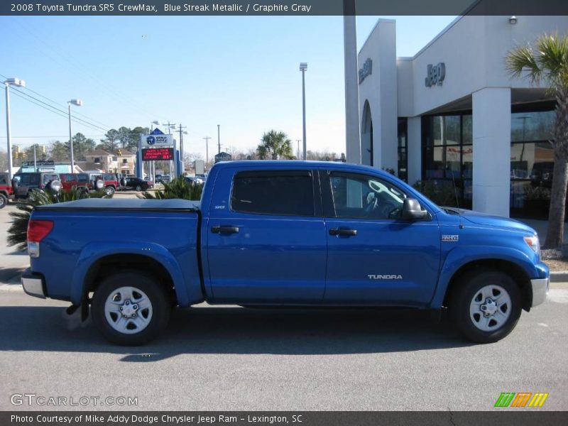 Blue Streak Metallic / Graphite Gray 2008 Toyota Tundra SR5 CrewMax