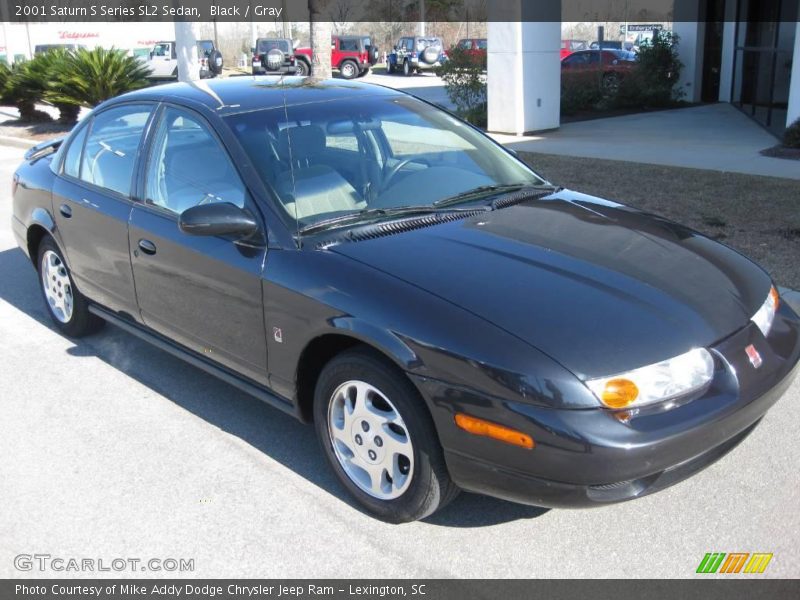 Black / Gray 2001 Saturn S Series SL2 Sedan