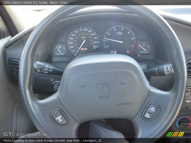 Black / Gray 2001 Saturn S Series SL2 Sedan