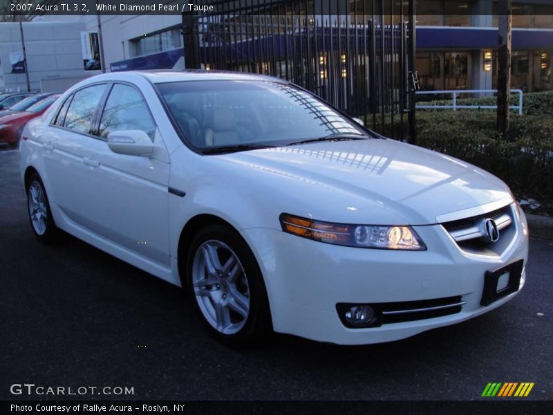 White Diamond Pearl / Taupe 2007 Acura TL 3.2