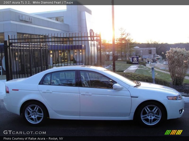 White Diamond Pearl / Taupe 2007 Acura TL 3.2