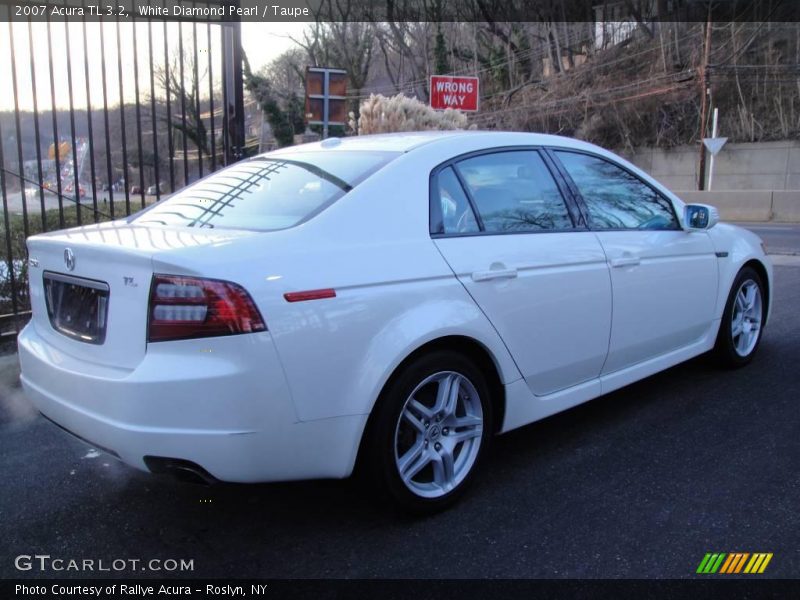 White Diamond Pearl / Taupe 2007 Acura TL 3.2