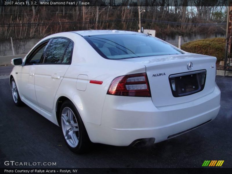White Diamond Pearl / Taupe 2007 Acura TL 3.2