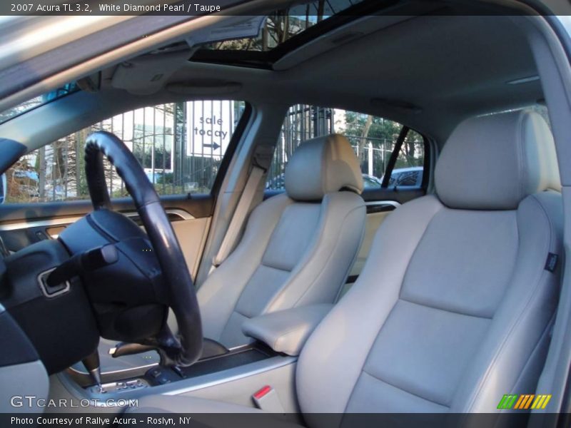 White Diamond Pearl / Taupe 2007 Acura TL 3.2