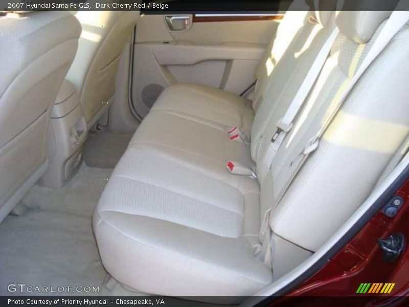 Dark Cherry Red / Beige 2007 Hyundai Santa Fe GLS