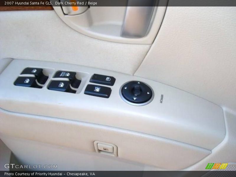 Dark Cherry Red / Beige 2007 Hyundai Santa Fe GLS