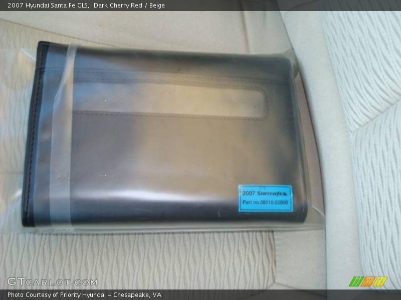 Dark Cherry Red / Beige 2007 Hyundai Santa Fe GLS
