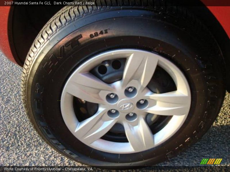 Dark Cherry Red / Beige 2007 Hyundai Santa Fe GLS