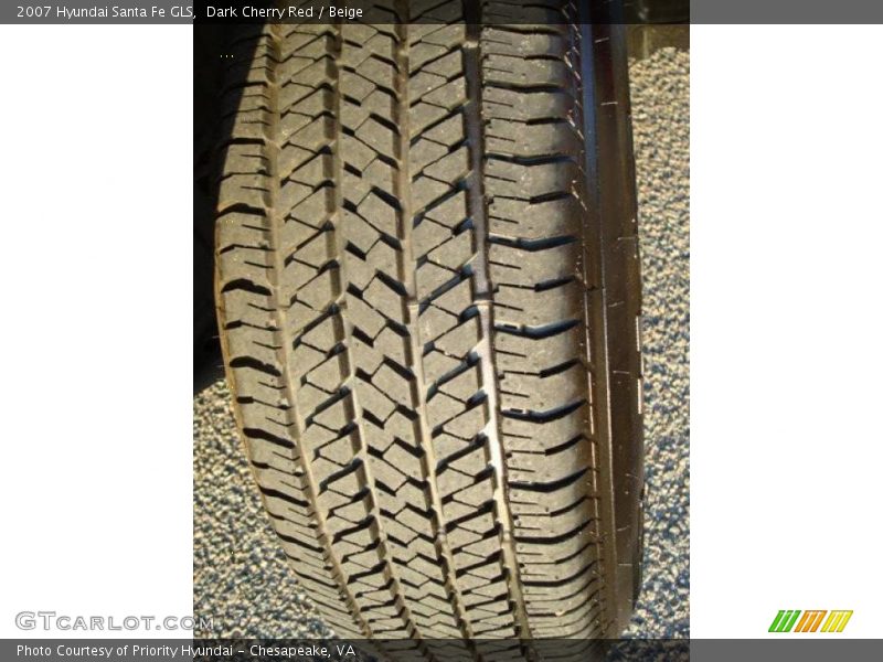 Dark Cherry Red / Beige 2007 Hyundai Santa Fe GLS