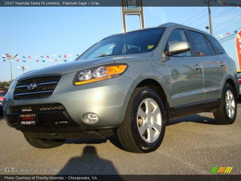Platinum Sage / Gray 2007 Hyundai Santa Fe Limited