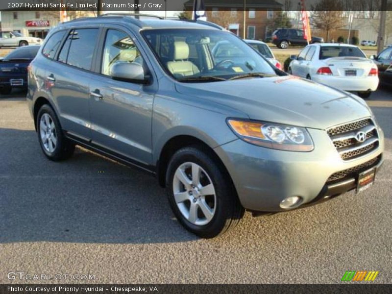 Platinum Sage / Gray 2007 Hyundai Santa Fe Limited