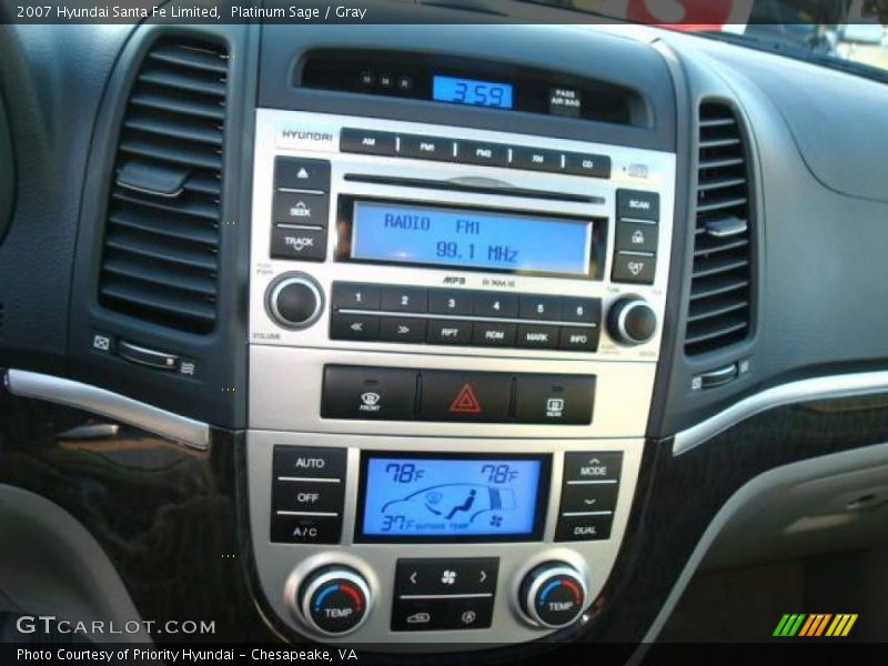 Platinum Sage / Gray 2007 Hyundai Santa Fe Limited