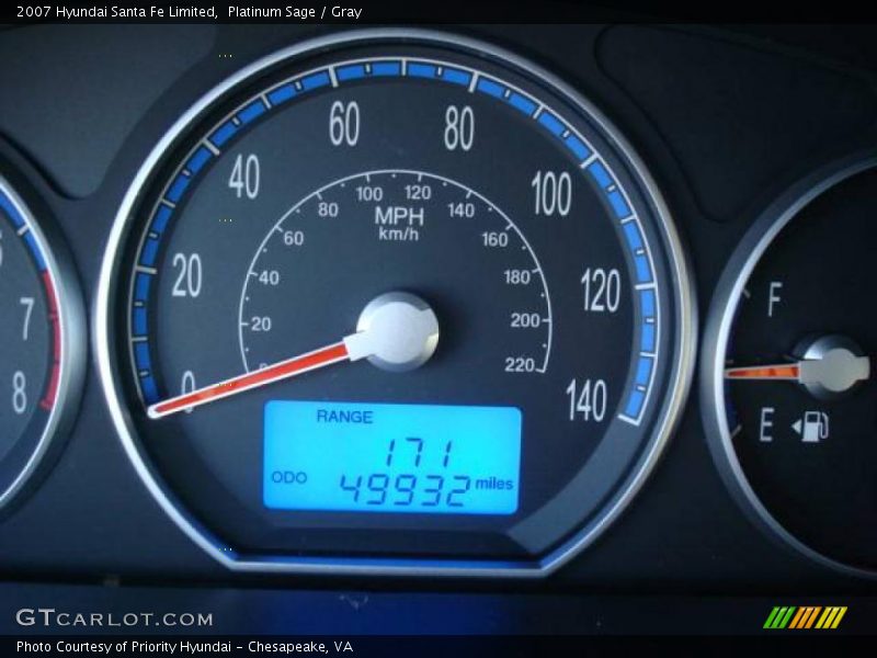 Platinum Sage / Gray 2007 Hyundai Santa Fe Limited