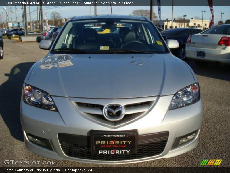 Sunlight Silver Metallic / Black 2008 Mazda MAZDA3 s Grand Touring Sedan