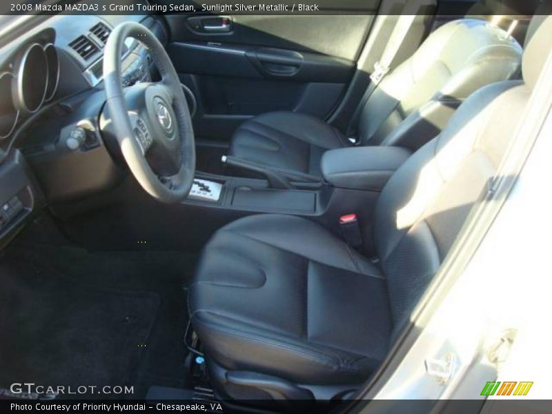 Sunlight Silver Metallic / Black 2008 Mazda MAZDA3 s Grand Touring Sedan