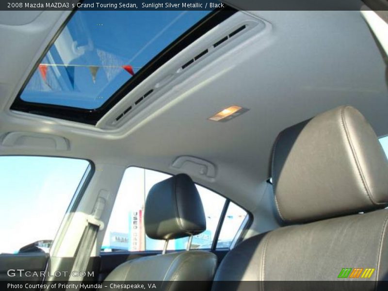 Sunlight Silver Metallic / Black 2008 Mazda MAZDA3 s Grand Touring Sedan