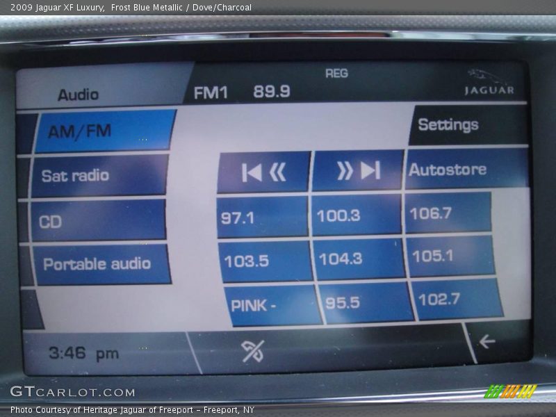 Frost Blue Metallic / Dove/Charcoal 2009 Jaguar XF Luxury