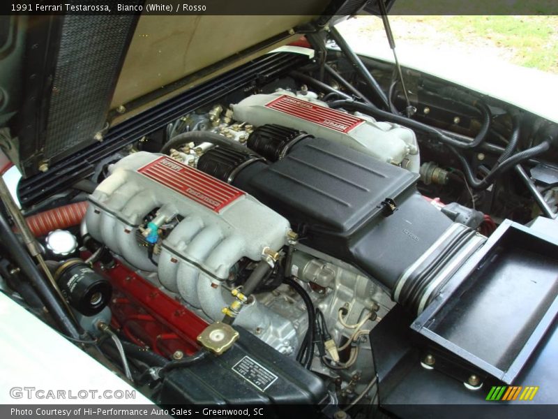  1991 Testarossa  Engine - 4.9 Liter DOHC 48-Valve Flat 12 Cylinder