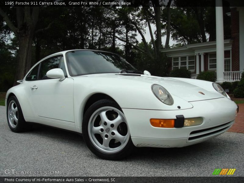 Grand Prix White / Cashmere Beige 1995 Porsche 911 Carrera Coupe